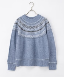 「なんか地味かも」→ ガバッと着るだけ！【ハニーズ】冬に映える♡「ブルーニット」