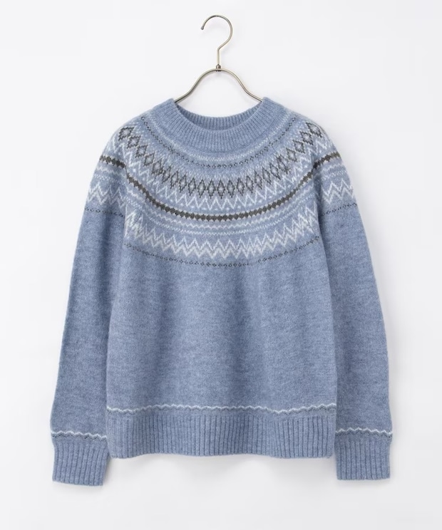 「なんか地味かも」→ ガバッと着るだけ！【ハニーズ】冬に映える♡「ブルーニット」