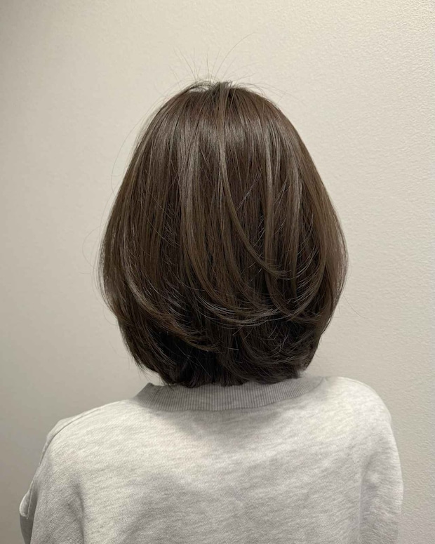 普通ボブ → こなれボブへ！【40・50代】が試したい♡「レイヤーカット」