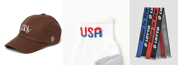 きれいめスタイルにも1点投入できる、【スポーティな小物】をマーク