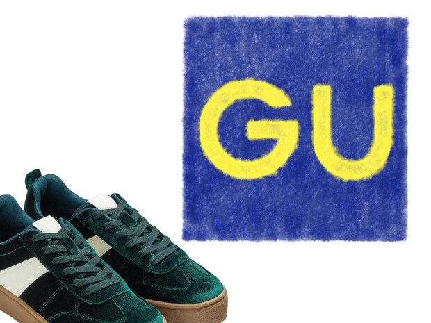 【GUのグリーン】が可愛い! 大人が即こなれる♡「主役級スニーカー」