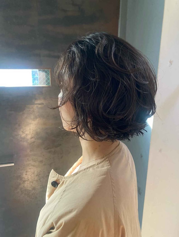 【50代】「スタイリング苦手・すぐ崩れる」なら → ゆるめパーマで挑戦しやすい♡「楽ちんボブ」