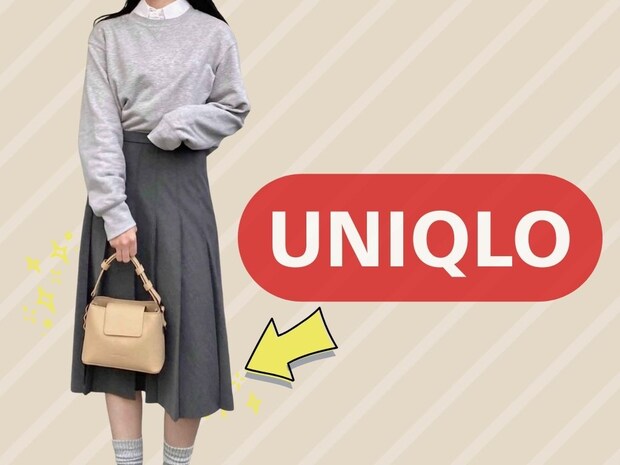 【ユニクロのグレー色スカート】が可愛い！ 買って真似したい♡「着回しコーデ」