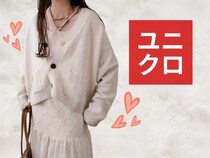 「冬の白」が反則級に可愛い♡【ユニクロ】ふわふわ感がたまらん！「優秀カーデ」