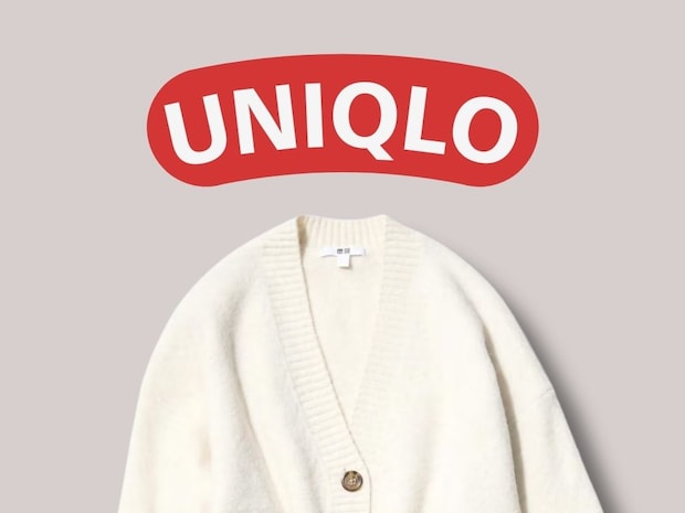 『値下げ』に大感謝、、!【ユニクロ】肌触りフワフワ♡「きれいめ白カーデ」