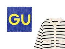 無地よりボーダー柄かも！【GU新作】大人の高見え♡「ツイード風カーデ」