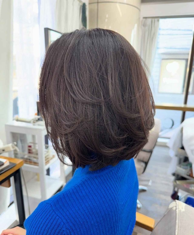 《50代》普通ボブ → 褒められボブへ！ 長さそのままでこなれる♡【上品レイヤーボブ】