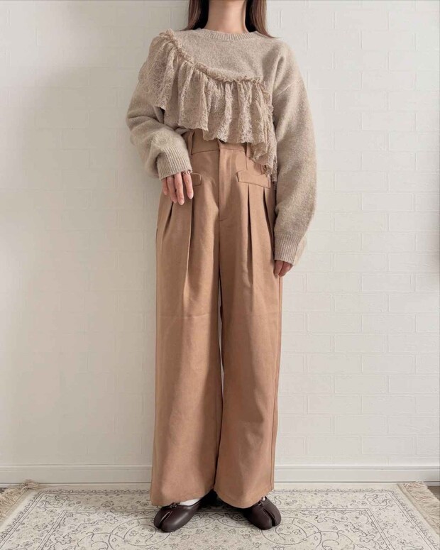 「どタイプ過ぎてイロチ買い！」【しまむら】マニアが惚れた♡「一癖ワイドパンツ」
