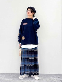 40代ママ店員さんはこう穿く！【niko and ...】大人に似合う♡「柄スカート」