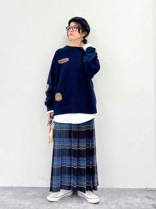 40代ママ店員さんはこう穿く!【niko and ...】大人に似合う♡「柄スカート」
