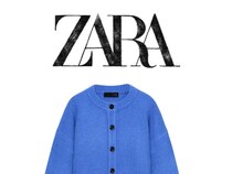 「冬のモノトーンに飽きてきた」→【ZARA】へ！ 40・50代が着映える♡「ブルーカーデ」