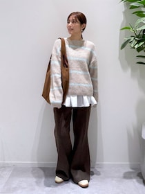 ワイドより“この形”かも！【グローバルワーク】40・50代コーデがシャレる♡「フレアパンツ」