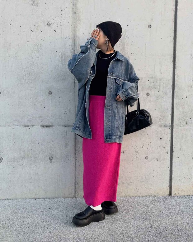 「着こなし難しそう」→ 意外とイケる!【しまむら】マニアさん推し♡「ピンク色スカート」
