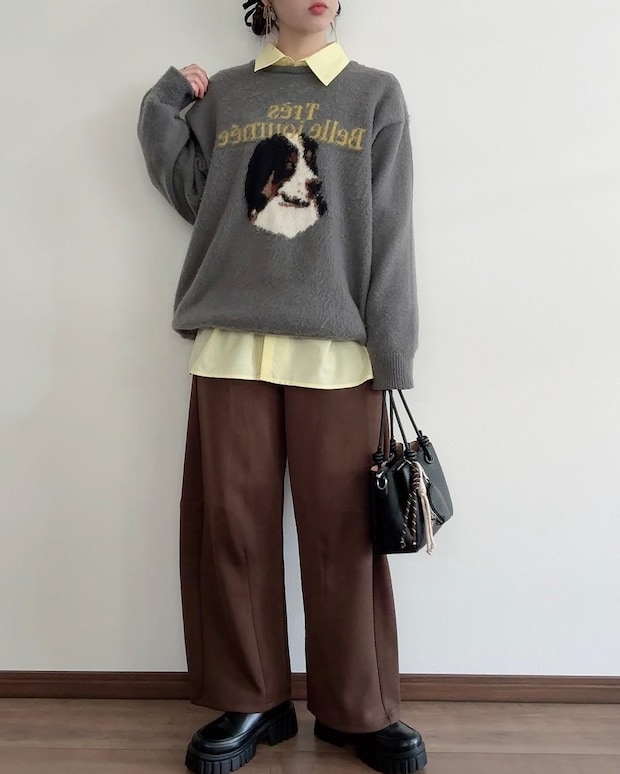 「カラーシャツ」はこう着る！【しまむら】冬 → 春に真似したい♡「レイヤードコーデ」