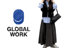 40・50代は「ブルー」こう着こなしたい！【グローバルワーク】真似するだけでOK「差し色コーデ」