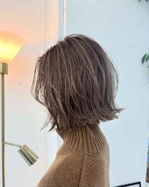 普通ボブ → 楽しゃれボブへ！【40・50代】白髪ヘアがこなれる♡「ハイライトボブ」