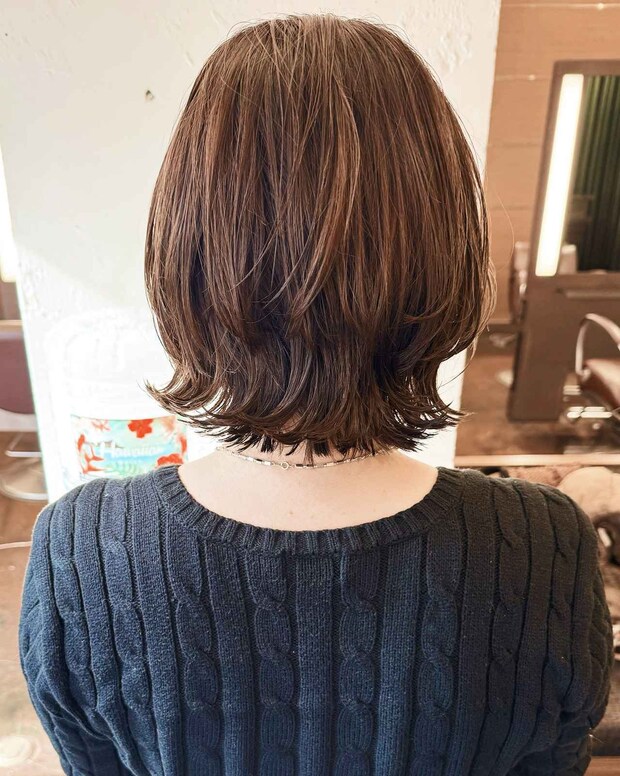 定番ボブより、コッチ推奨ーーッ！！【40・50代】が垢抜ける♡「ウルフボブ」