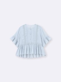 「二の腕カバー」も狙えそう！【GU】1,000円台で買える♡「新作ブラウス」