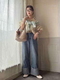 【ユニクロのグリーントップス】が爽やか見え！ 大人はこう着る♡「お手本コーデ」