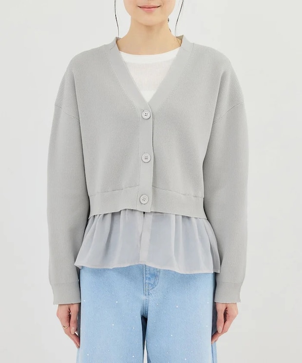 やっぱり『グレー』が可愛い！【ROPÉ PICNIC】1枚でも羽織っても◎「おしゃ見えカーデ」