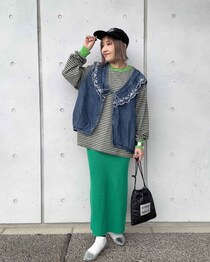 サッと重ねるだけ！【しまむら】春コーデを格上げ♡「サマ見えベスト」
