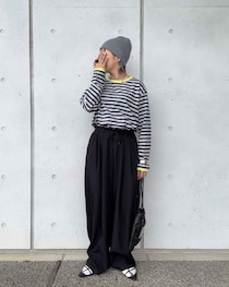 「何買えばいいかわからん！」→【しまむら】1枚で可愛い「配色ボーダーT」がおすすめ♡