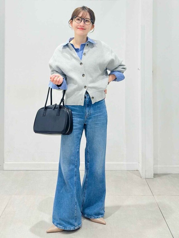 【GUのフレアジーンズ】がおしゃれ！ 40・50代が即こなれる♡「今っぽコーデ」