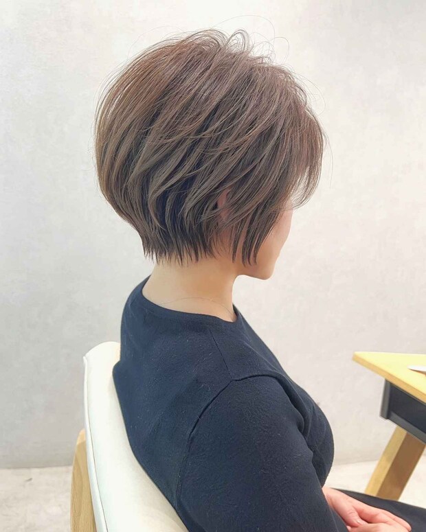 可愛すぎないから【40・50代】に似合う♡ 程よい短さの「丸みショートボブ」
