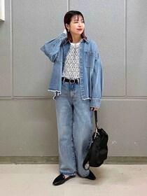 「デニムパンツ」こう穿く！【グローバルワーク】40代店員さんの「シャレ見えコーデ」