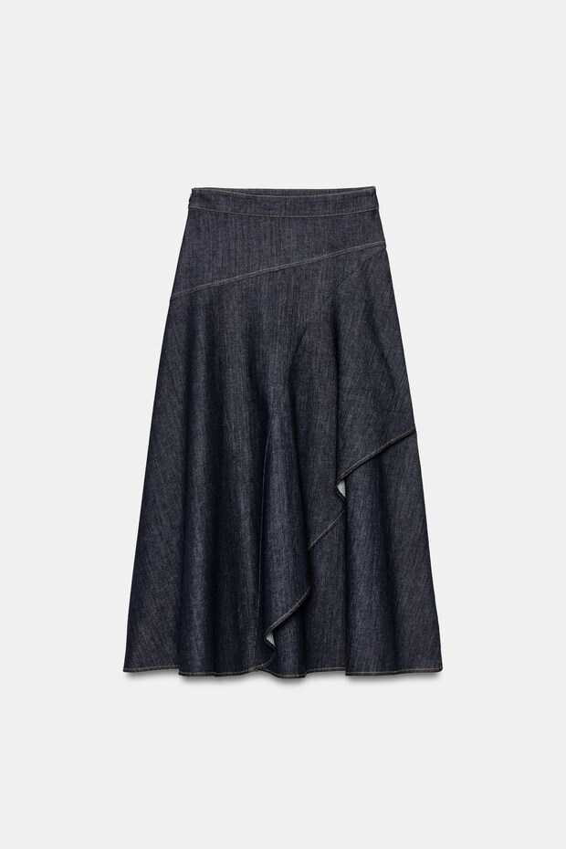 デニムだけどカジュアルすぎない!【ZARA】40・50代に似合う♡「サマ見えスカート」