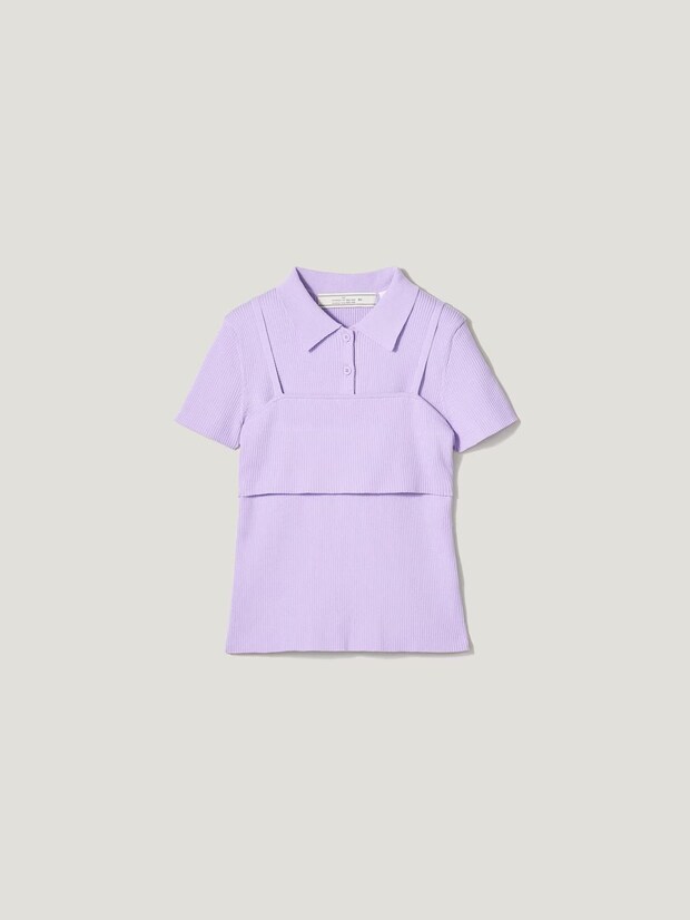 ＜セットで1,490円！＞【GU】一癖デザインが可愛い♡「サマ見えポロシャツ」