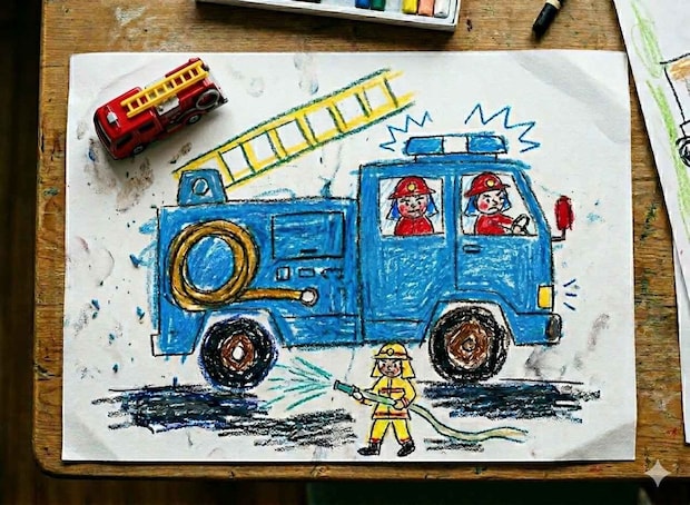 「青い消防車」を描き、塗り直させられた息子。新担任の一言に救われたのは、私だった