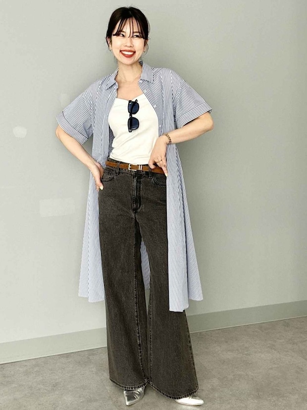 骨格ストレートさんが【GU】で真似したい! 40代店員さんがお手本!「初夏の着こなし術」