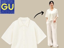 【40・50代にGUの白系シャツがオススメ】真似したい「大人カジュアルコーデ」