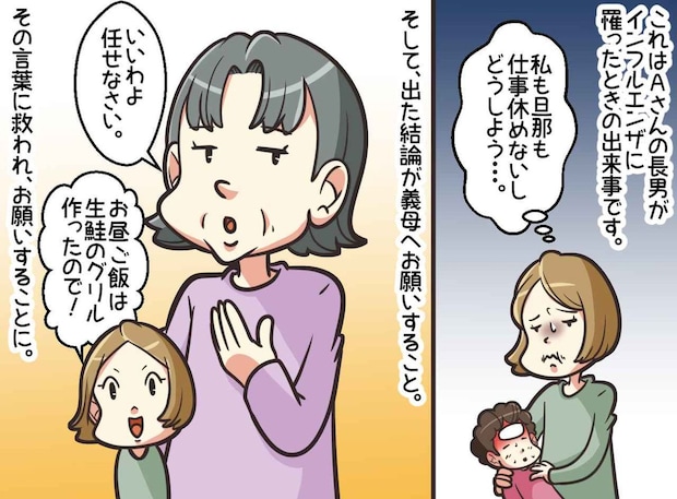息子の看病を義母に頼んだ結果「私はあんな昼飯食べないわ！」不機嫌な義母。続く『要求』に「えっ」
