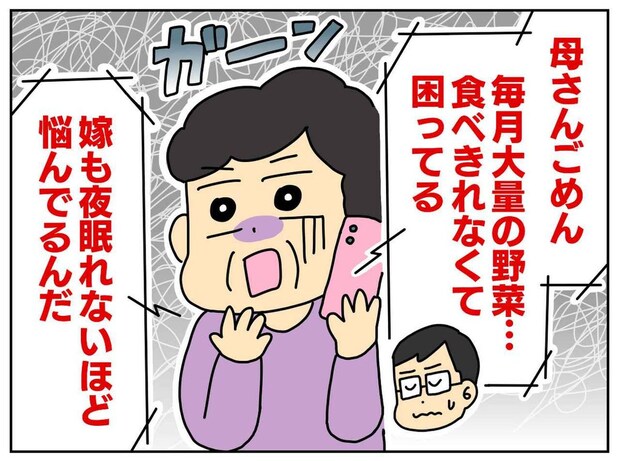 息子夫婦に【家庭菜園の野菜】を度々送ると → 「母さん、嫁が眠れないほど悩んでる」一体、何が！？