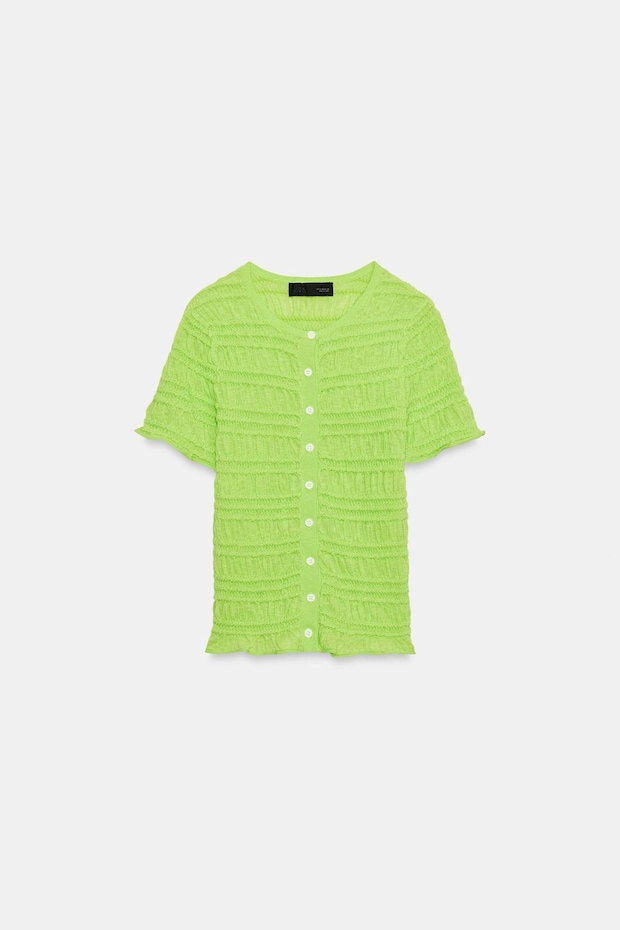 バサッと羽織るだけでOK！【ZARA】夏の差し色に♡「サマ見えカーデ」