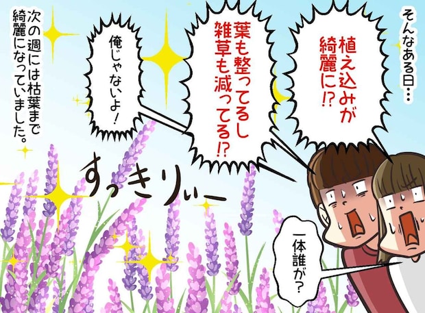 「誰かがウチの庭をいじってる!」不審な人影にゾッ。「何してるんですか!?」まさかの展開に!