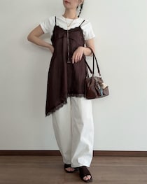 いつもの服 → 1枚足すだけ！【しまむら】の「プチプラキャミ」で夏服のマンネリ解消！