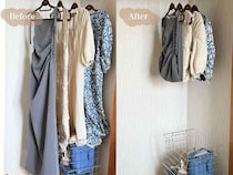 「ワンピースの収納困る！」→ ハンガーだけでできる【収納術】に「見た目もすっきり」