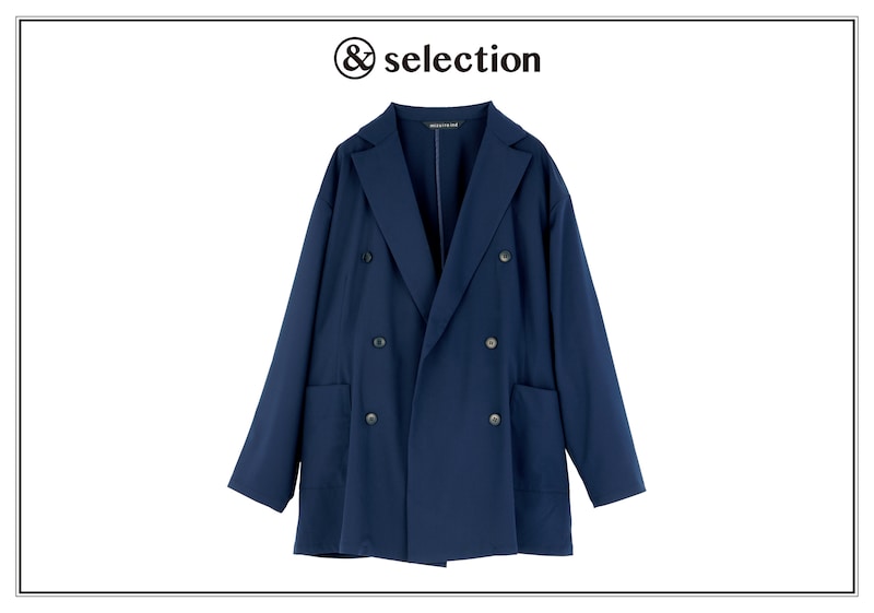 〈ミズイロインド〉から、ラフに着こなせるダブルブレストのジャケットを。