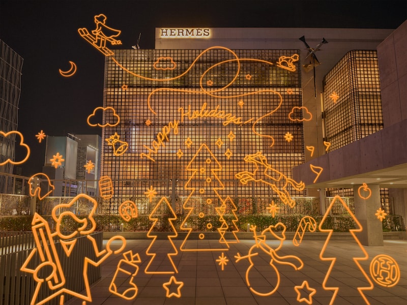 銀座の空に、3Dドローイング。「HERMÈS LANTERNE DRAWING」が『Ginza Sony Park』で12月20日（土）から25日（木）まで開催。