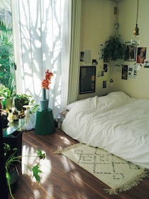 空間をグリーンで“埋めつくす”ように。ネイリスト・Mikiさんが暮らす、38㎡の部屋。