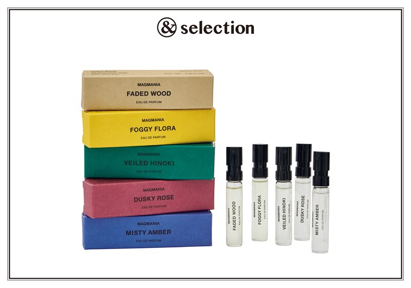 香りをイメージした写真とともに表現する、〈マグマニア〉のオードパルファム。