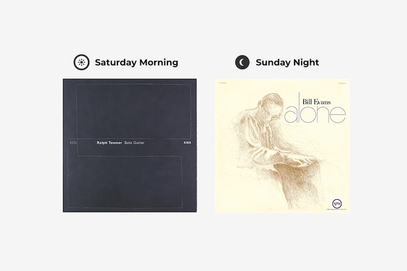 ギタリスト、作曲家 藤本一馬さんが選ぶ土曜の朝と日曜の夜の音楽。日曜の夜は、ビル・エヴァンスによるピアノソロ「Midnight Mood」を。