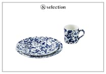 伝統手法によるマーブルモチーフがあしらわれた、〈ラルフ ローレン ホーム〉×〈バーレイ〉のテーブルウェア。