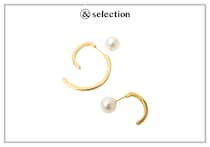 キャッチの組み合わせでバリエーションも楽しめる、〈トーカティブ〉のピアス。