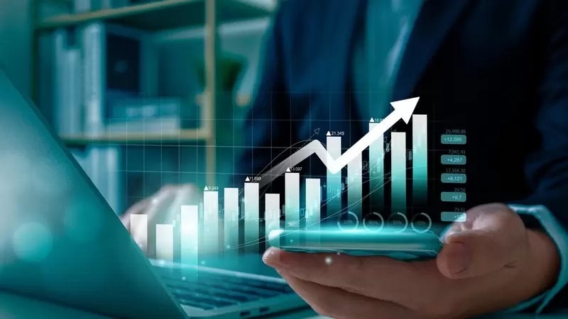 上昇するグラフ