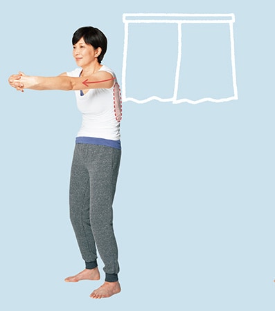 胸と背中伸ばし