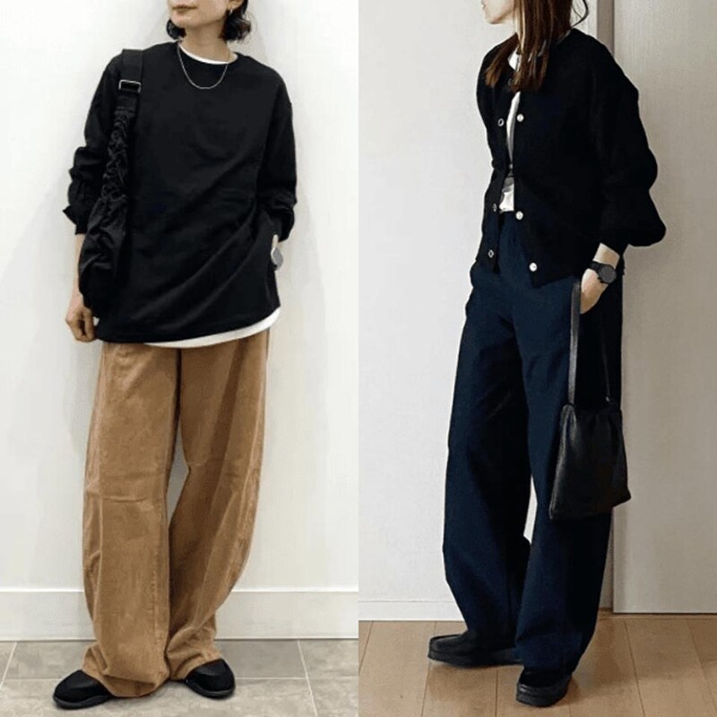 【ユニクロ・GU】50代の上品カジュアル冬パンツはラクなのに細見え!